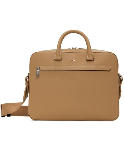 Boss Natural Ray Faux-Leather Briefcase for men