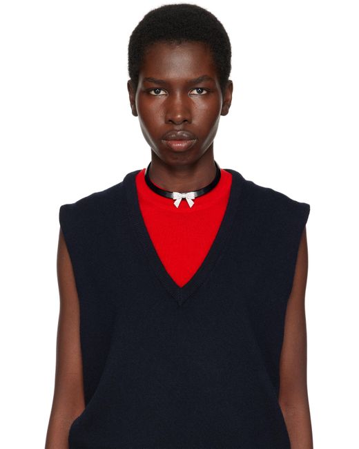 Ras-Du-Cou Noir En Acétate À Boucle À Ornements Sertis En Pavé Édition Yvmin ShuShu/Tong en coloris Black