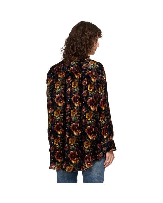 R13 Black Drop Neck Shirt