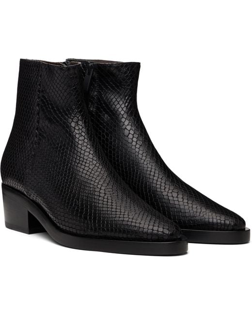 Fear Of God Black Snakeskin-Embossed Santa Fe Boot