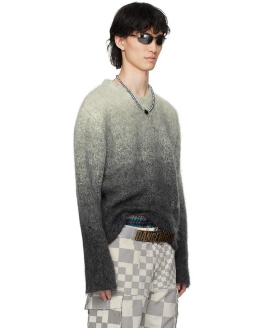 ERL Gray Gradient Sweater for men