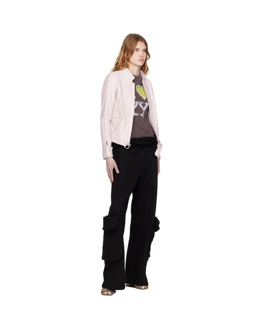 OPEN YY Rolled Waist Sweat Cargo Pants in Black | Lyst