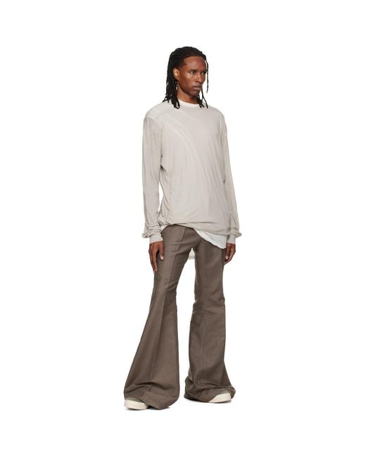 Rick Owens Gray Off- Tower Rick S Jumbo L/S T-Shirt for men
