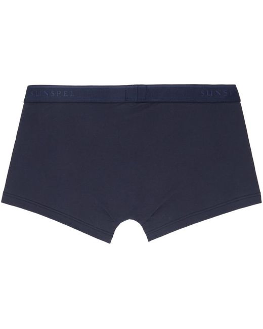 Sunspel Blue Two-pack Twin Boxers for men