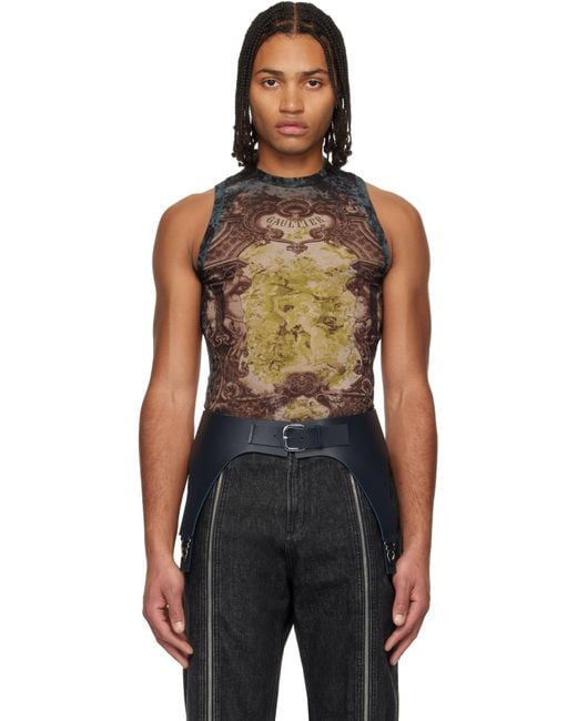 Jean Paul Gaultier Black 'The Médallion' Tank Top for men