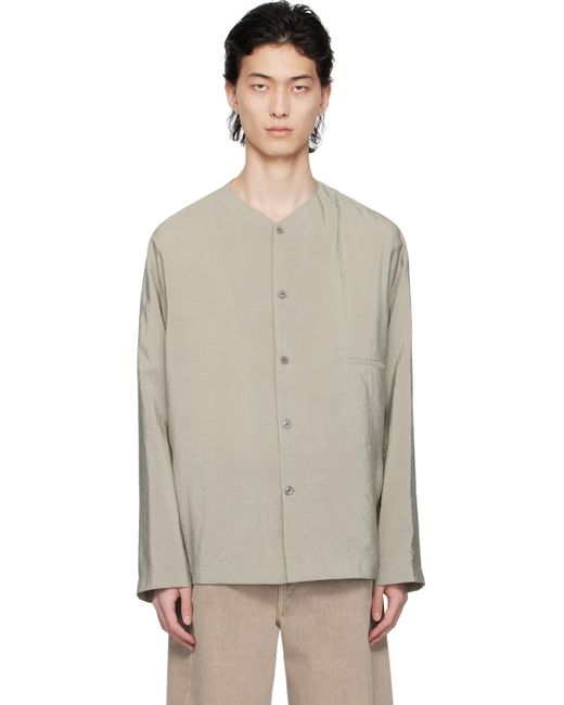 Lemaire Multicolor Collarless Shirt for men