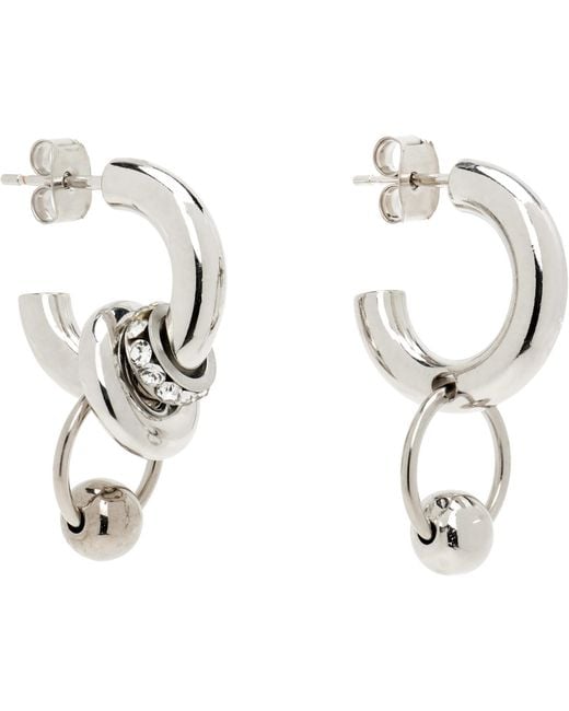 Justine Clenquet Black Isa Earrings for men