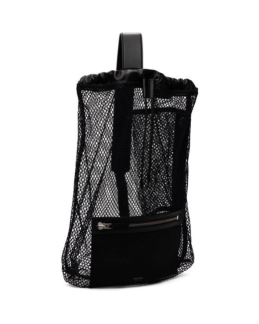 Tom Ford Black Mesh Line Sling Backpack for men