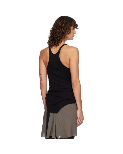 Rick Owens Black Temple Racer Back Tank Top