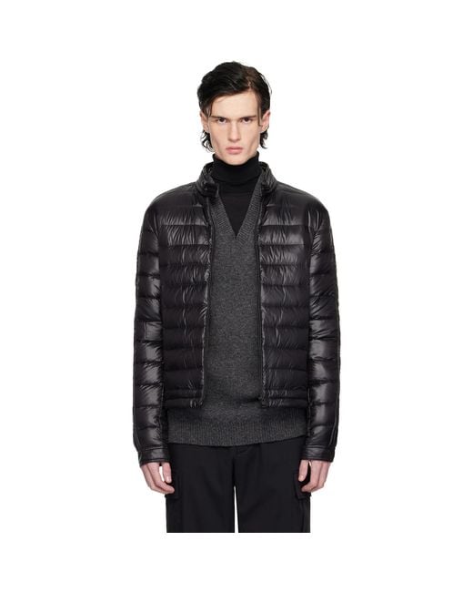 Moncler Black Jacobus Biker Down Jacket for men