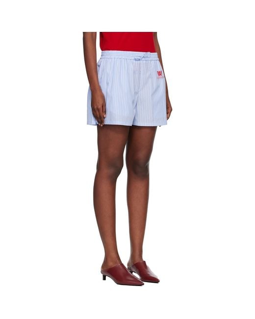 Off-White c/o Virgil Abloh White Striped Poplin Shorts