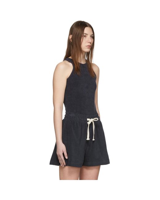 Halfboy Black Terry Bodysuit