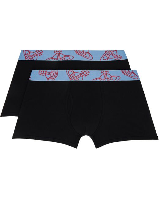 Ensemble De Deux Boxers Bleus À Taille À Logos Vivienne Westwood pour homme en coloris Black