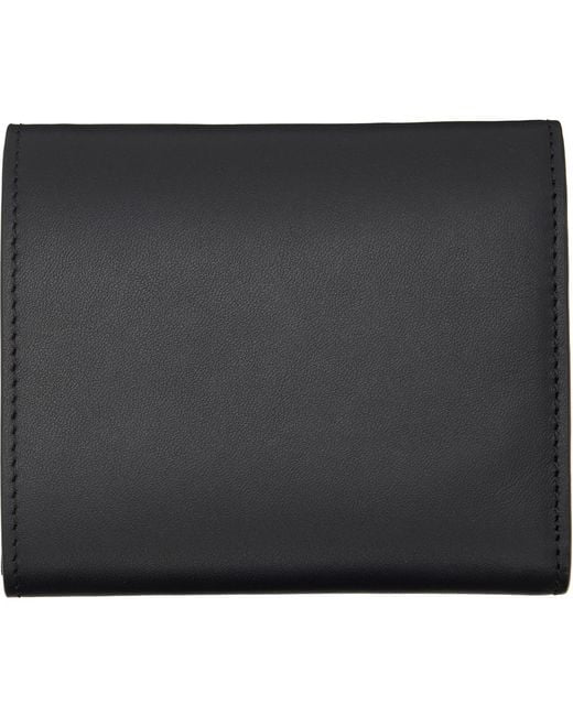 Maison Kitsuné Black Paris' Trifold Wallet for men