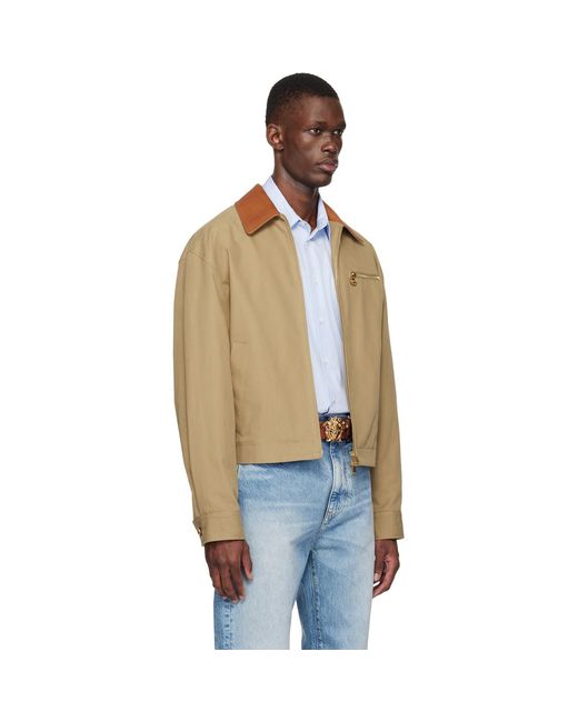Versace Black Cotton Canvas Blouson Jacket for men