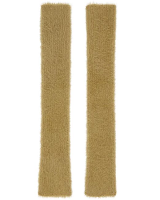 MM6 by Maison Martin Margiela Multicolor Beige Brushed Arm Warmers