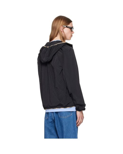 Burberry Blue Nylon Hooded Jacket for men