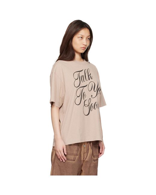 Acne Natural 'Talk To You Soon' T-Shirt