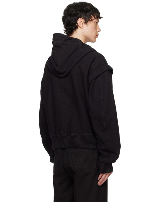 KOZABURO Black Bon-Var Bomber Jacket for men