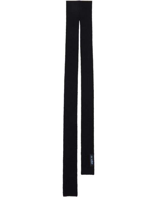 AV VATTEV Black Skinny Double Scarf for men