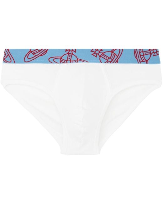 Vivienne Westwood Gray Three-pack Multicolor Orb Briefs for men