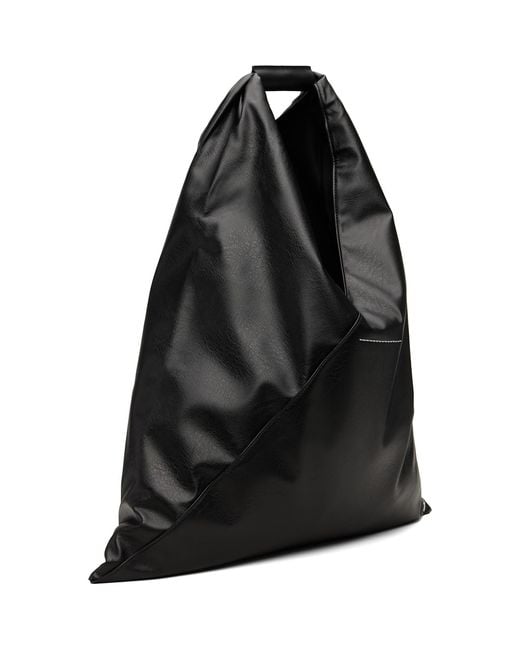MM6 by Maison Margiela Black Classic Triangle Tote