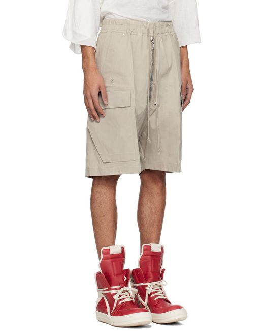 Rick Owens Multicolor Off-white Cargobela Shorts for men