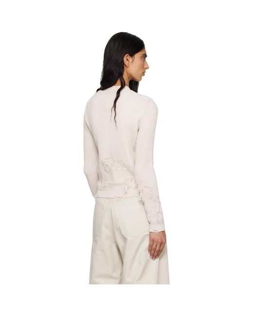 MM6 by Maison Margiela Multicolor Amended Optical Ribs Sweater