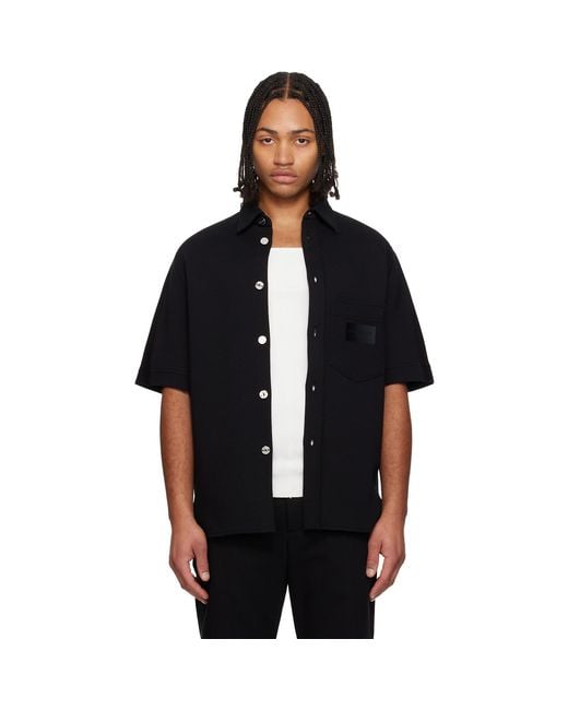 Givenchy Black Paris' Patch Shirt for men