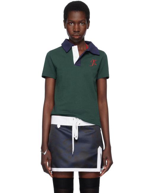 JULIE KEGELS Green Monogram Polo