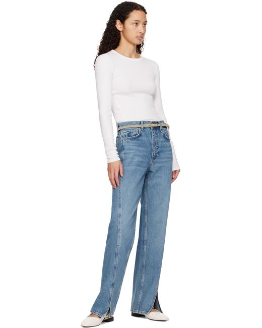 Rag & Bone Black Taupe Baby Rounded Belt