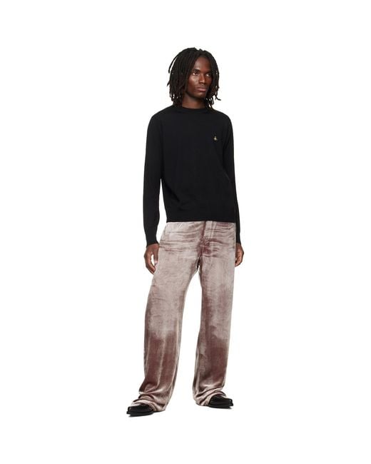Vivienne Westwood Black Alex Round Neck Sweater for men