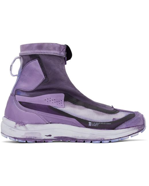 Boris Bidjan Saberi 11 Purple Salomon Edition Bamba 2 High Sneakers for men