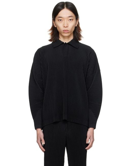 Homme Plissé Issey Miyake Homme Plissé Issey Miyake Black Monthly Color January Polo for men