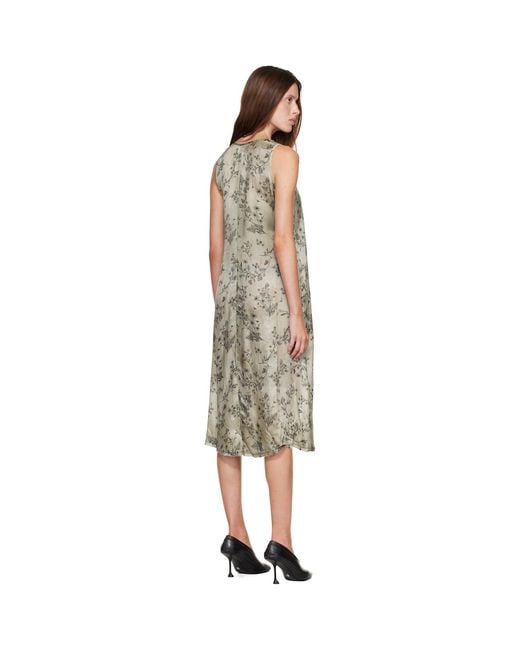 R13 Green Sleeveless Midi Dress