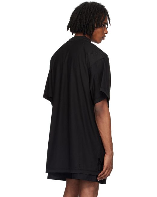 Balenciaga Black 'Antwerpen' Inside-Out T-Shirt for men