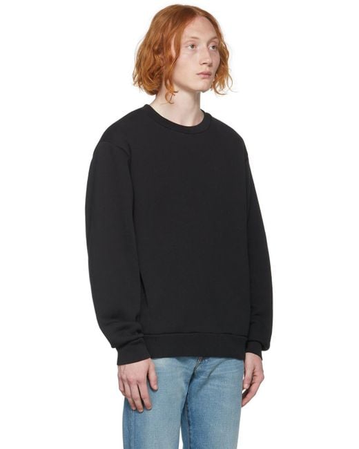 Acne Black Cotton Sweatshirt for men