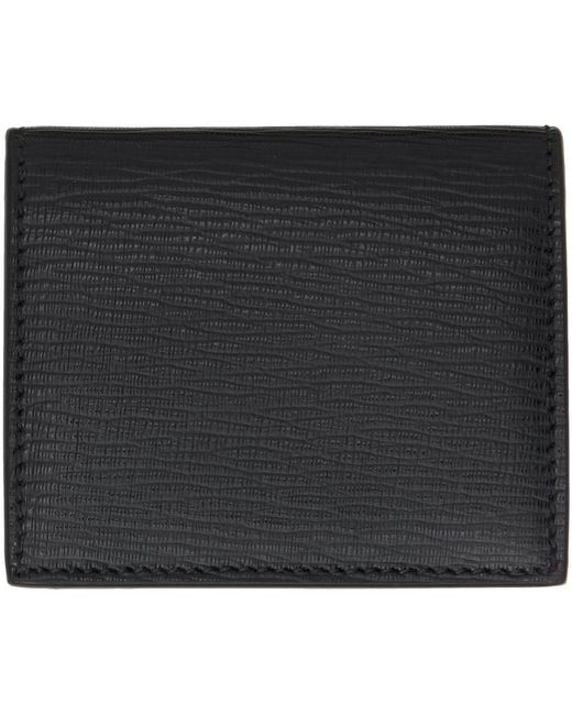Ferragamo Black Leather Coin Pouch for men