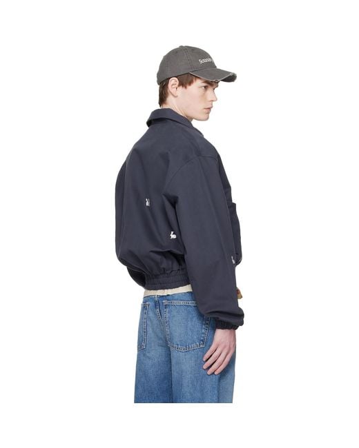 Carne Bollente Blue Hareington Horny Jacket for men