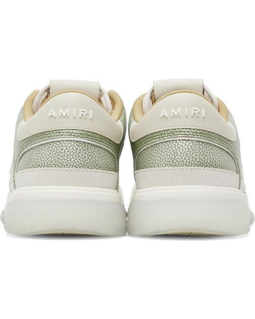 Amiri Black Pebbled Classic Low Sneakers for men