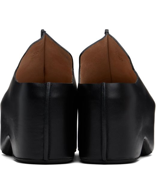 J.W. Anderson Black Leather Platform Slip-On Loafers for men