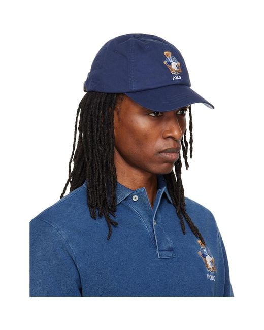 Polo Ralph Lauren Blue Polo Bear Twill Ball Cap for men