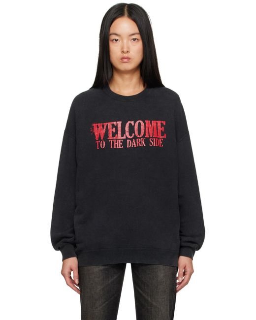 R13 Black 'welcome To The Dark Side' Sweatshirt