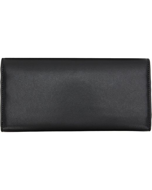 Totême  Black T-Lock Leather Wallet