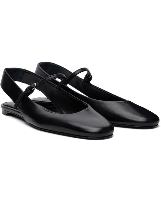 Totême Black Slingback Nappa Mary Jane Ballerina Flats