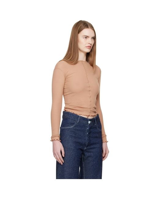 Baserange Blue Tan Pama Long Sleeve T-Shirt