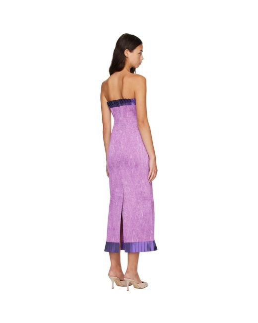 Super Yaya Purple Assuan Midi Dress