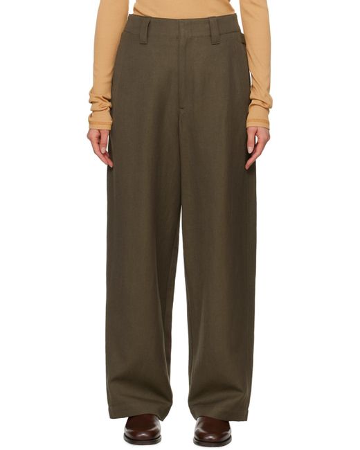 Lemaire Brown Maxi Trousers