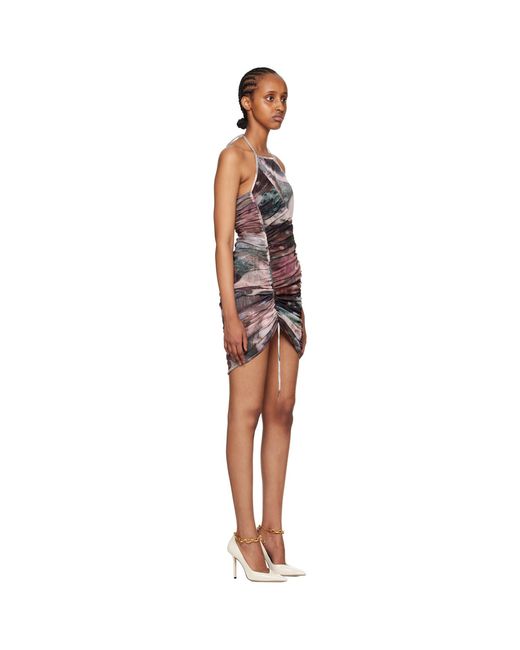 Balmain Black Printed Minidress