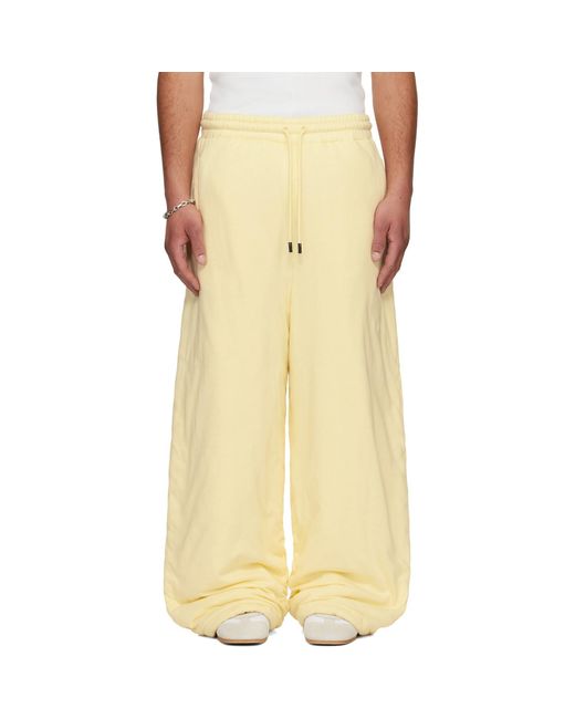Lu'u Dan Yellow Off- Wadded Bontans Sweatpants for men